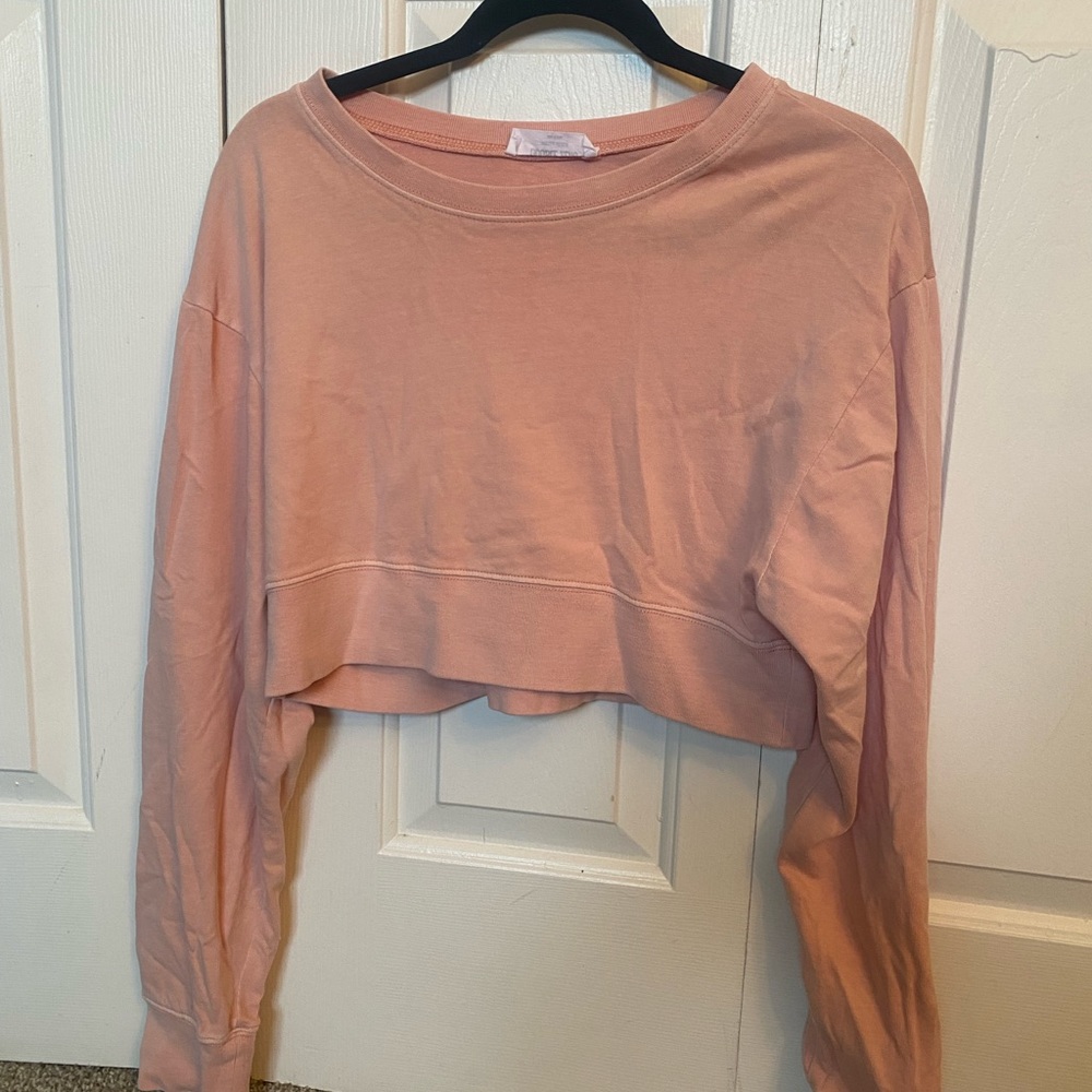 Pink cropped sweatshirt